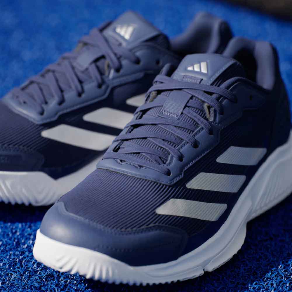 Adidas Courtquick Padel Shoes Dark Blue / Silver Metallic / Cloud White - KJ3633