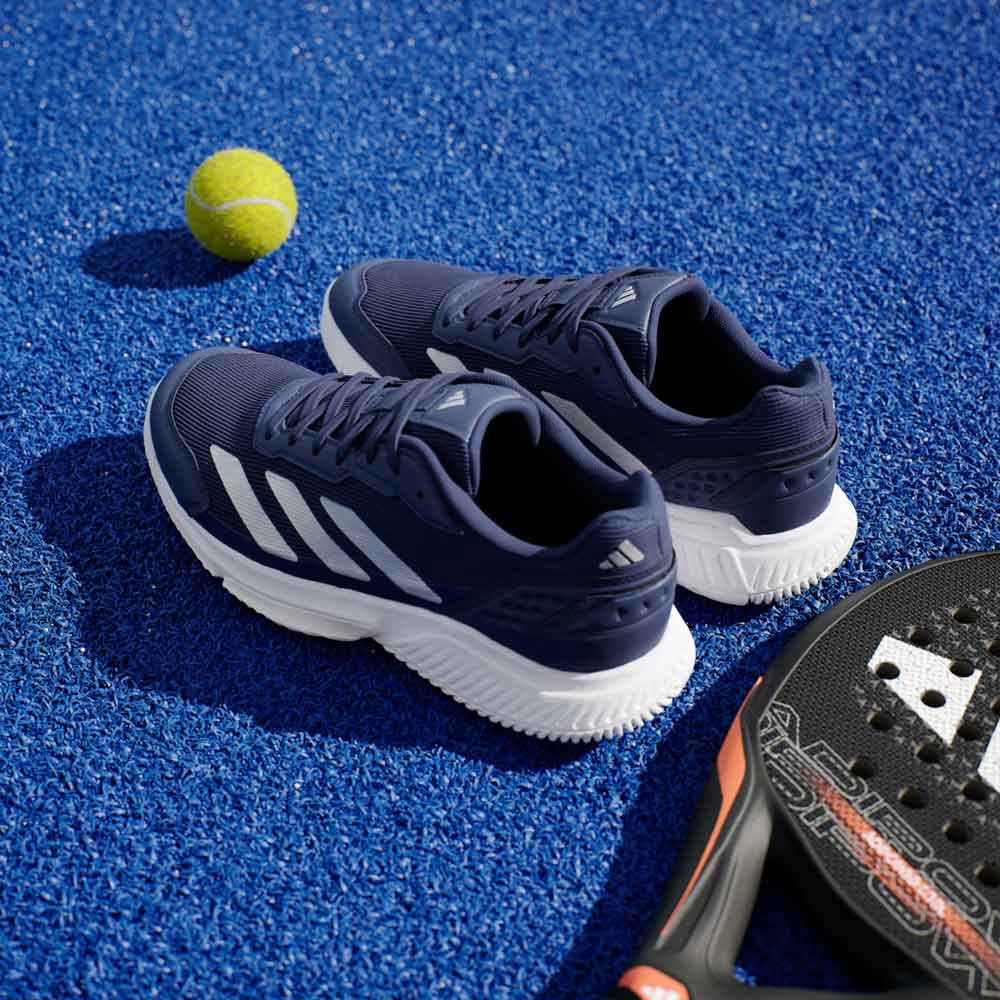 Adidas Courtquick Padel Shoes Dark Blue / Silver Metallic / Cloud White - KJ3633