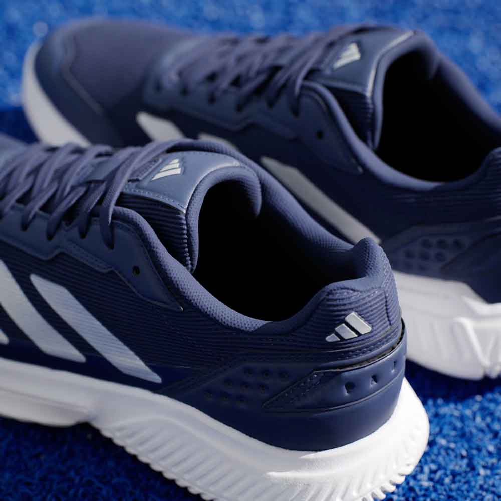Adidas Courtquick Padel Shoes Dark Blue / Silver Metallic / Cloud White - KJ3633