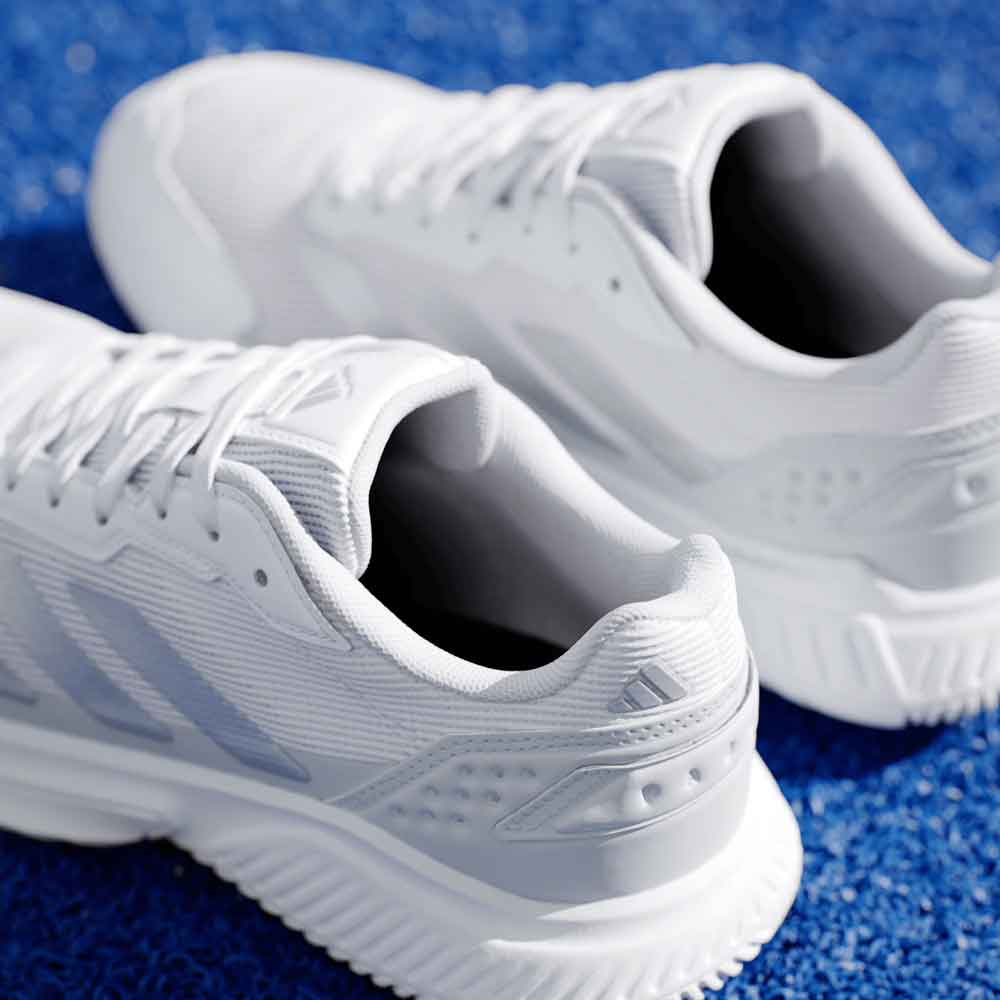Adidas Courtquick Padel Shoes Cloud White / Silver Metallic / Cloud White- JR4658