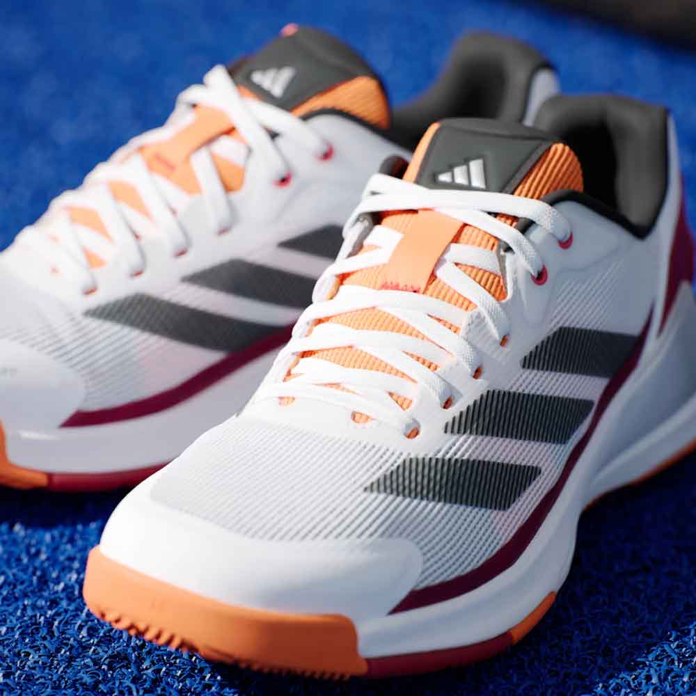 Adidas Crazyquick Padel Shoes White / Orange / Black - JP4647