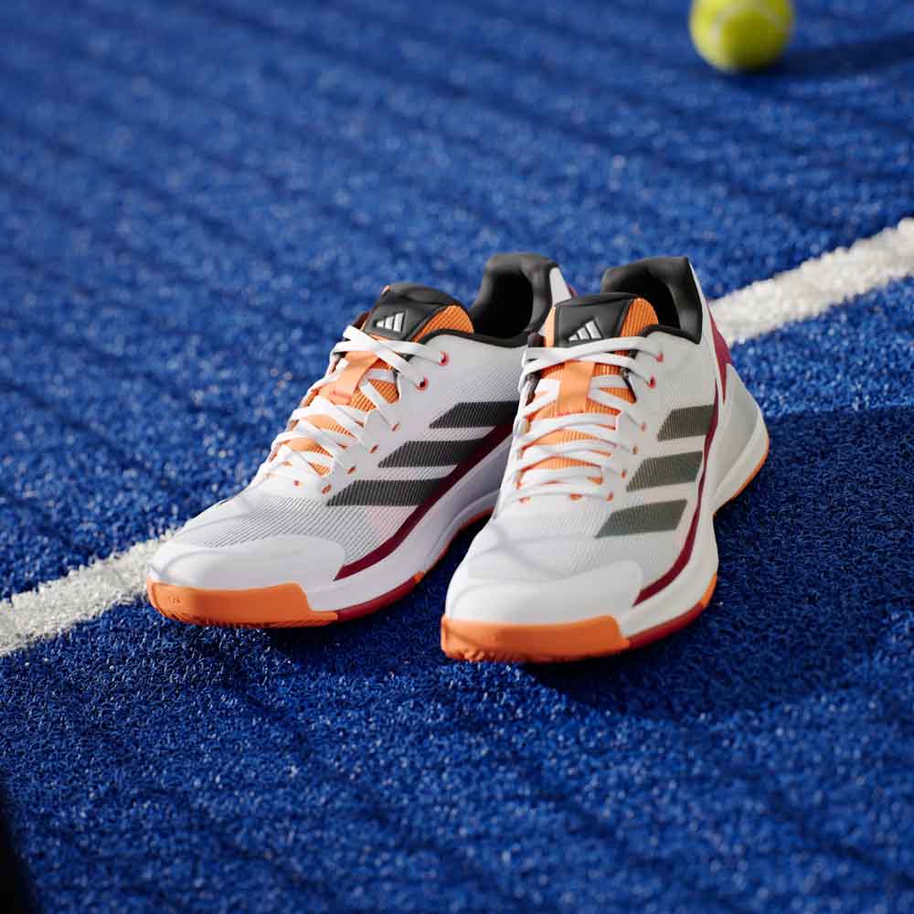 Adidas Crazyquick Padel Shoes White / Orange / Black - JP4647