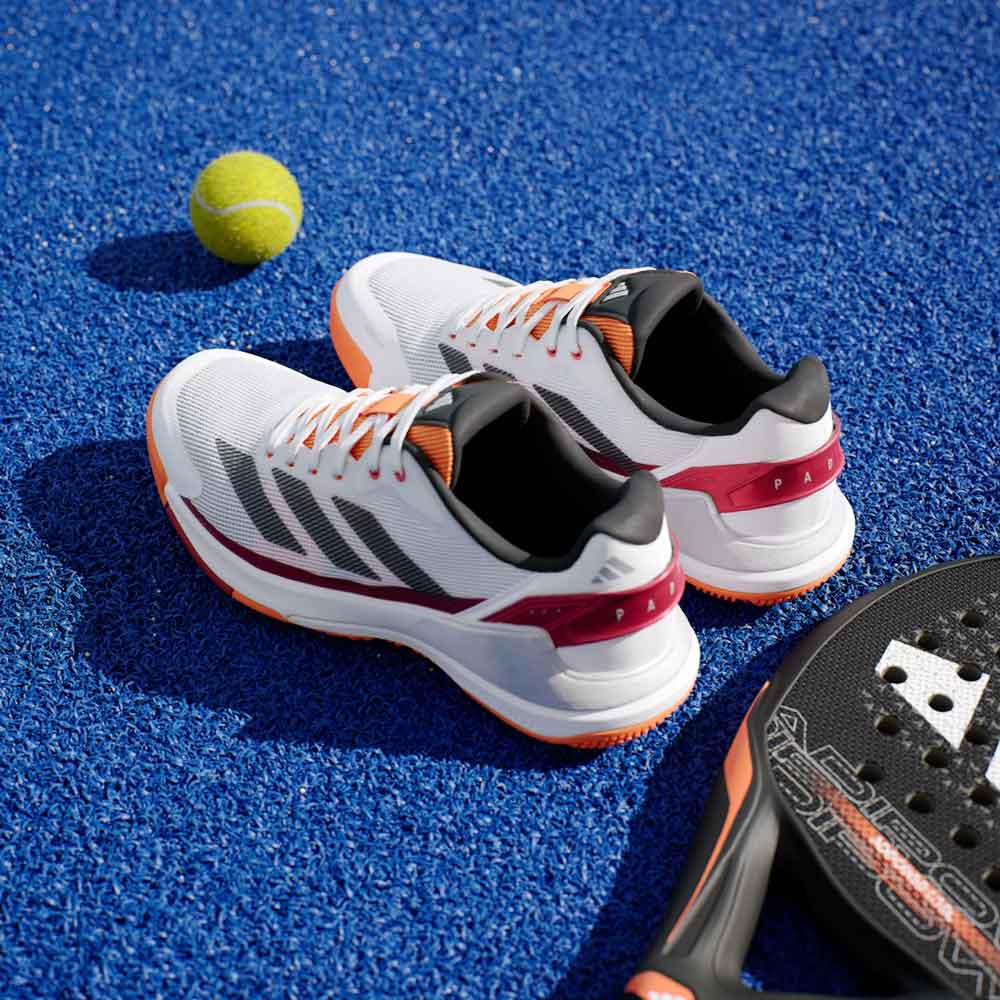 Adidas Crazyquick Padel Shoes White / Orange / Black - JP4647