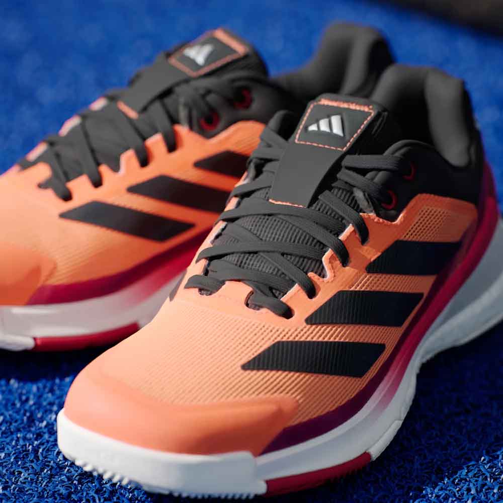 Adidas Crazyquick BOOST Padel Shoes Lucid Orange / Core Black / Lucid Red - JR1819