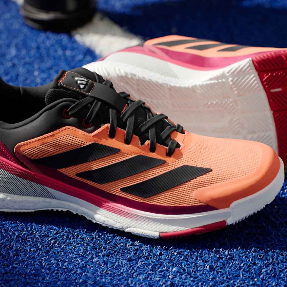 Adidas Crazyquick BOOST Padel Shoes Lucid Orange / Core Black / Lucid Red - JR1819