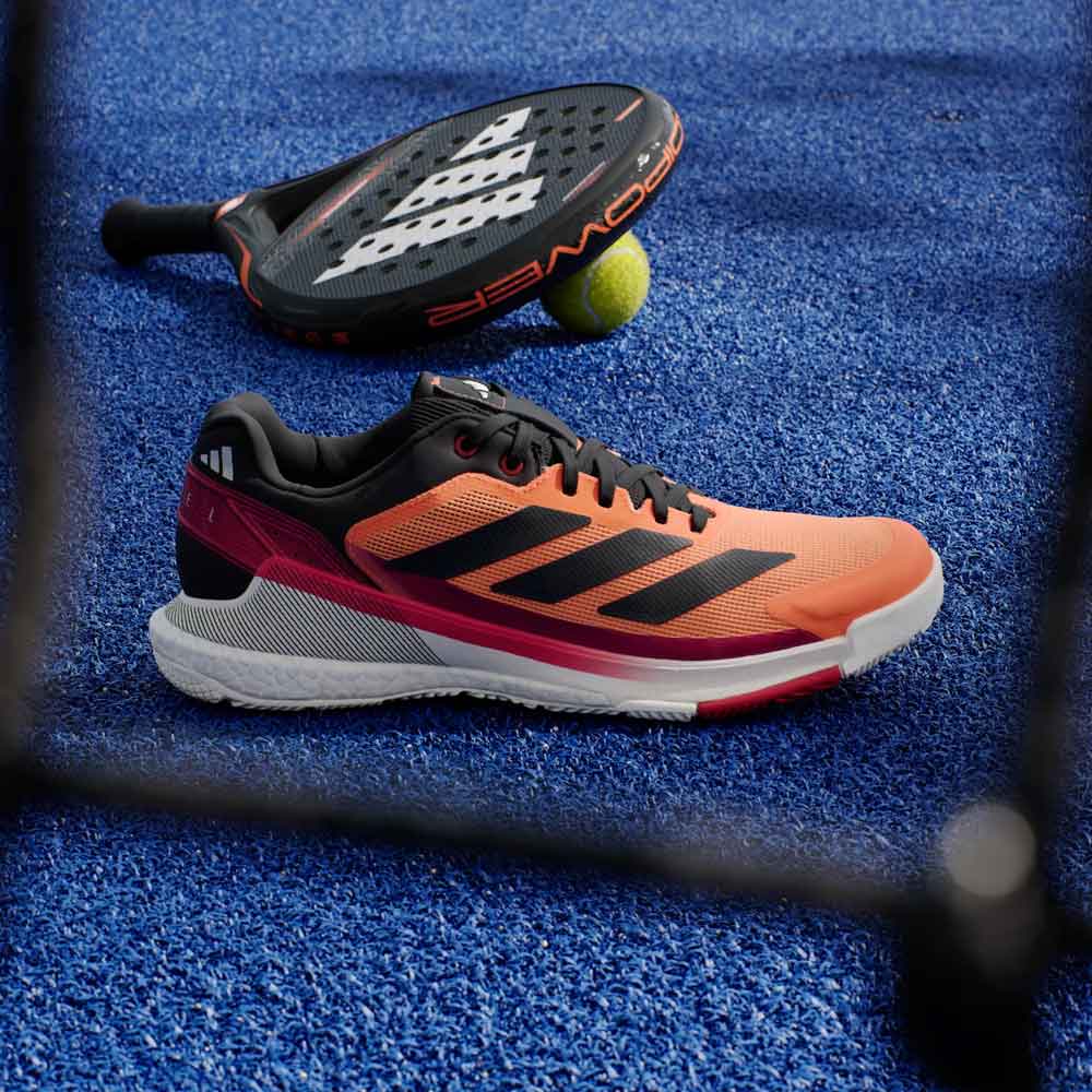 Adidas Crazyquick BOOST Padel Shoes Lucid Orange / Core Black / Lucid Red - JR1819