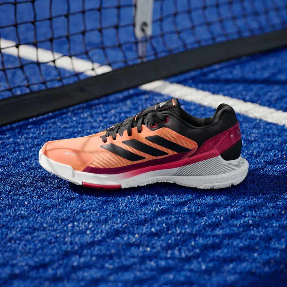 Adidas Crazyquick BOOST Padel Shoes Lucid Orange / Core Black / Lucid Red - JR1819