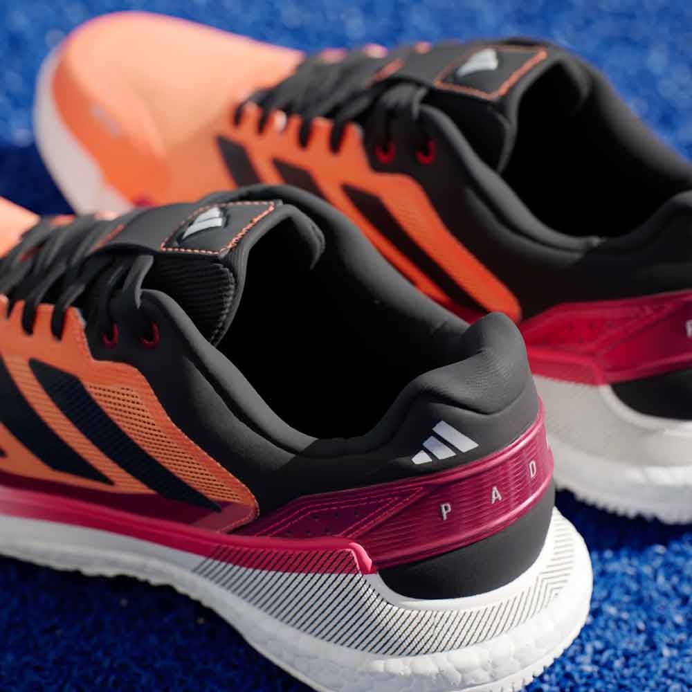 Adidas Crazyquick BOOST Padel Shoes Lucid Orange / Core Black / Lucid Red - JR1819
