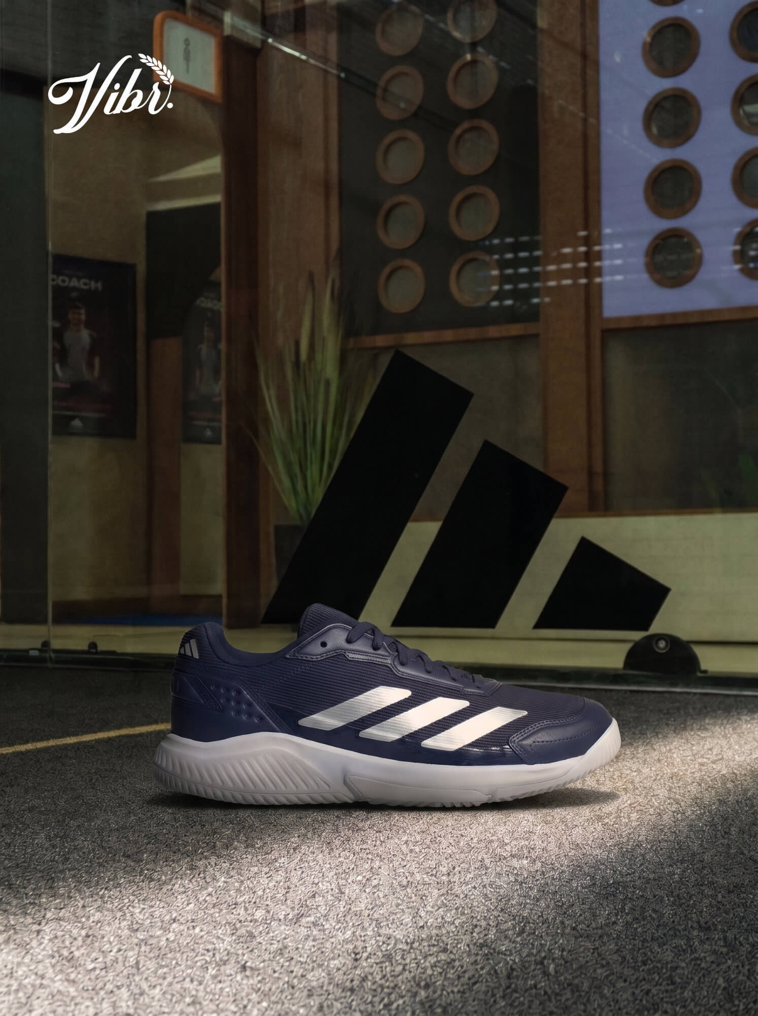 Adidas Courtquick Padel Shoes Dark Blue / Silver Metallic / Cloud White – KJ3633
