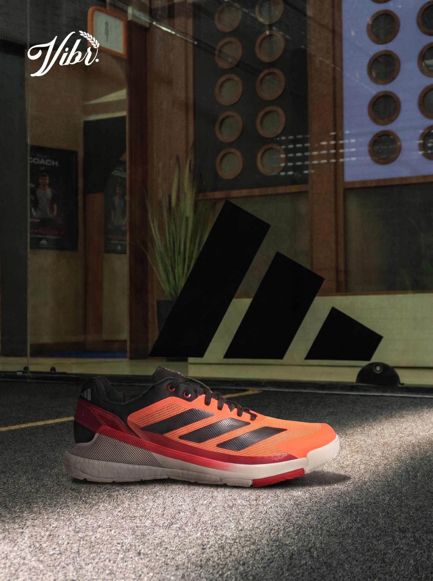 Adidas Crazyquick BOOST Padel Shoes Lucid Orange / Core Black / Lucid Red – JR1819